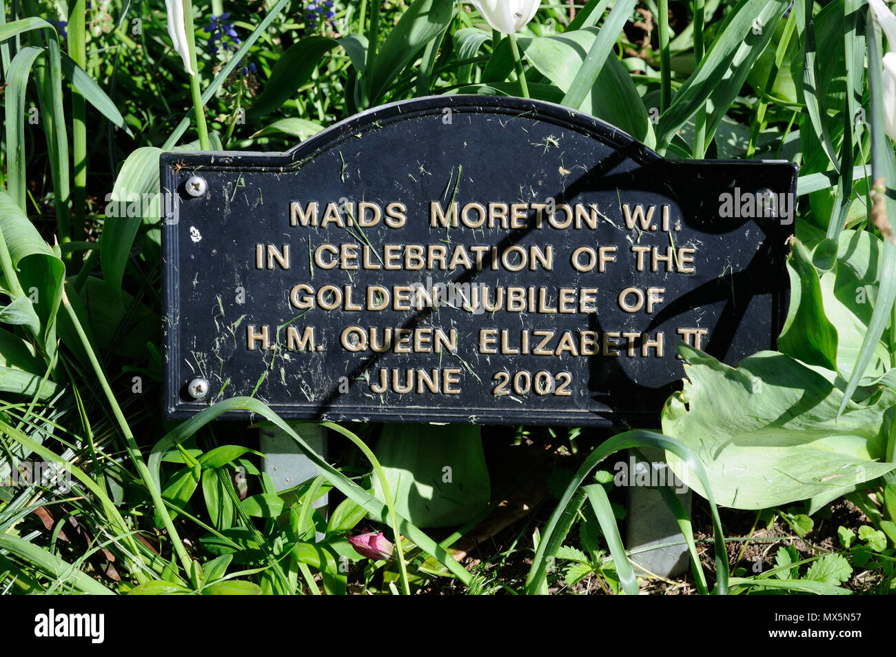 WI Golden Jubilee of Queen Elizabeth II garden in churchyard of St