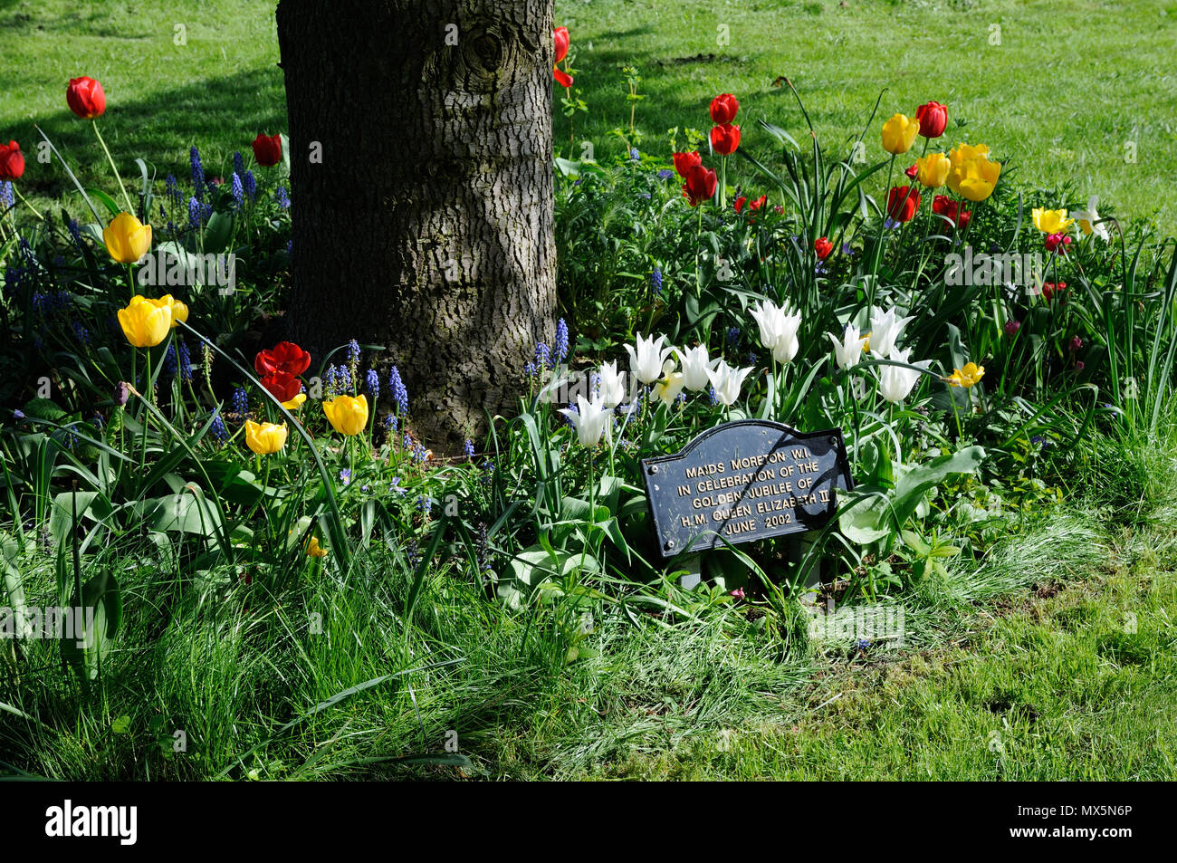 WI Golden Jubilee of Queen Elizabeth II garden in churchyard of St