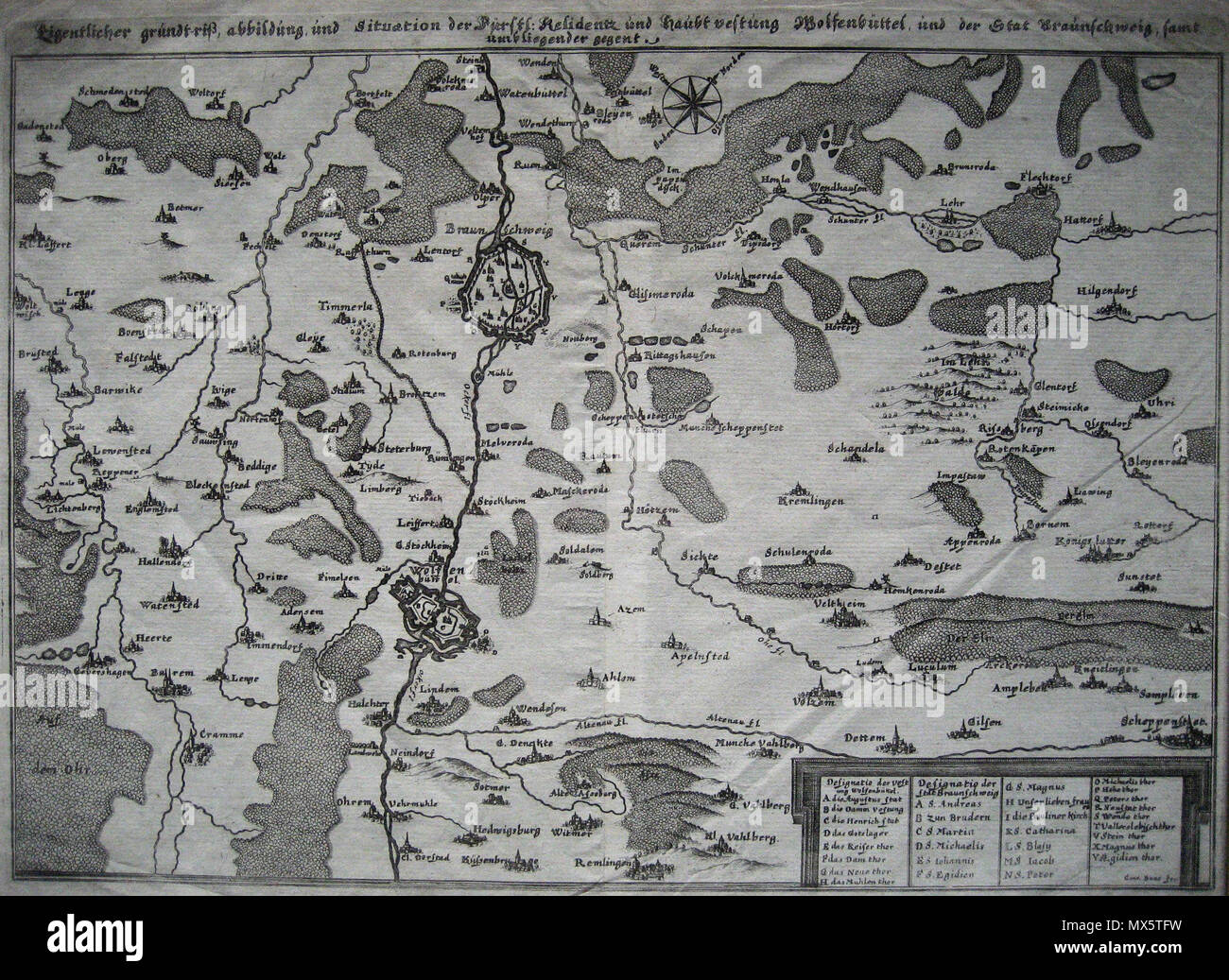97 Braunschweig wolfenbüttel karte Stock Photo - Alamy