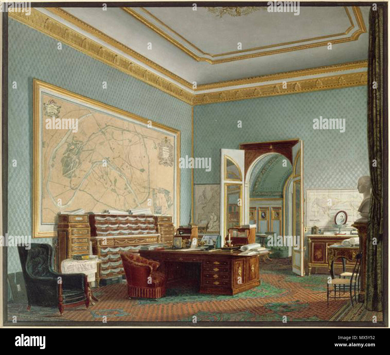 . Français Le de travail de l'empereur Napoléon III, aux