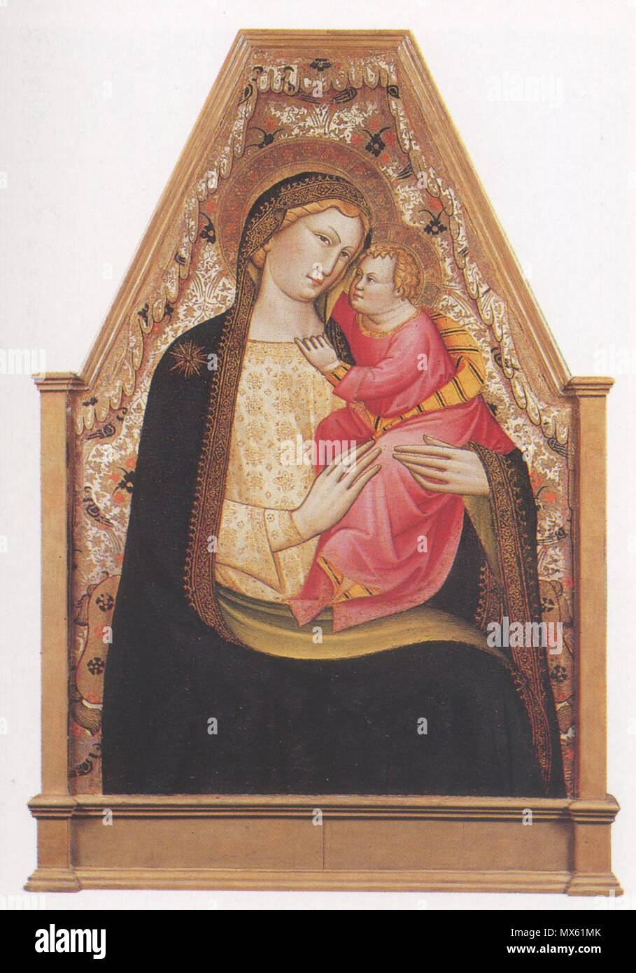 . Italiano: Cenni di Francesco, Madonna col Bambino, San Casciano Val di Pesa . between 1390 and 1395. Cenni di Francessco 120 Cenni s.casciano Stock Photo