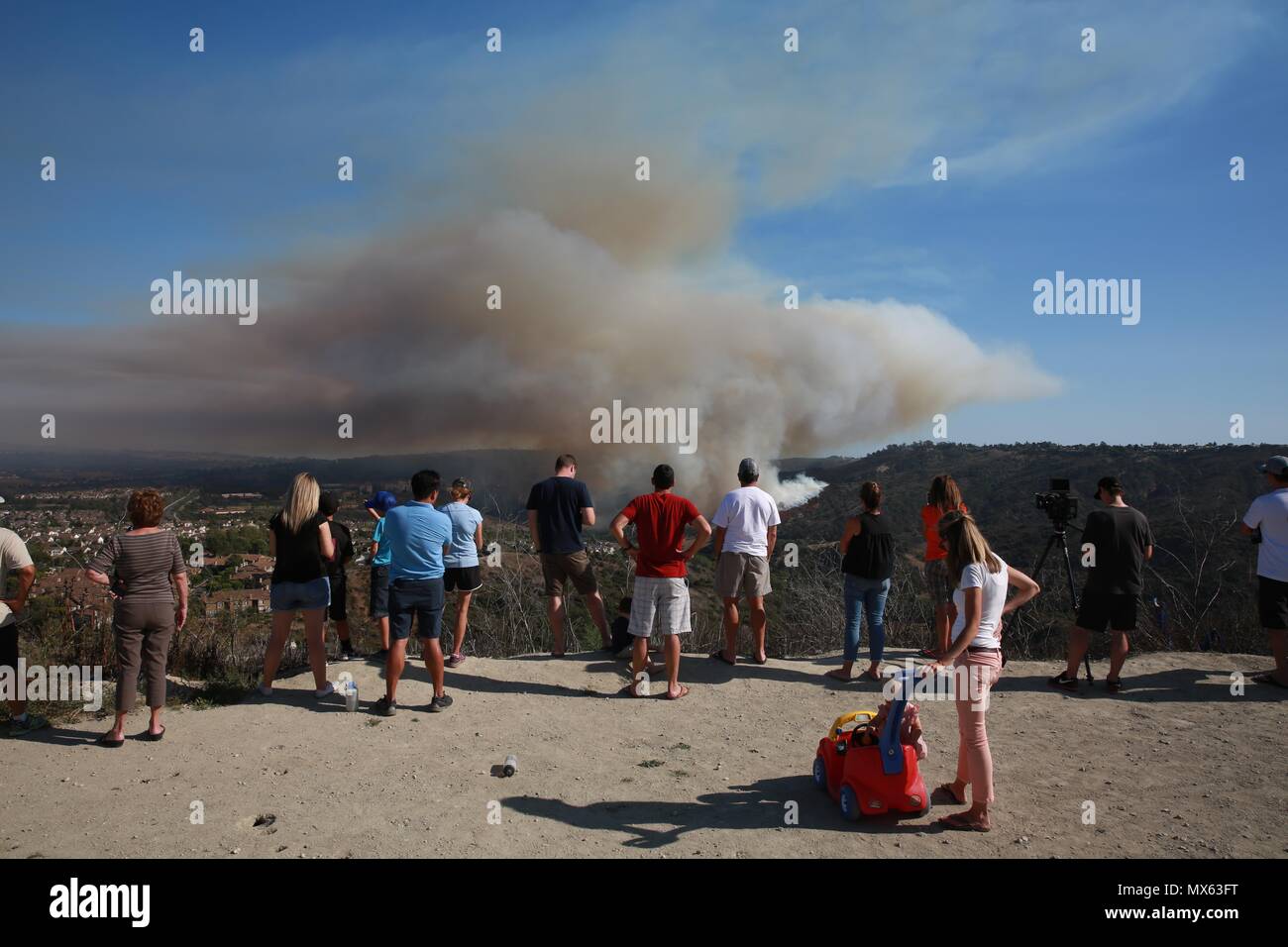 Jun 2, 2018 Aliso Viejo, California, U.S. Residents watch a brush