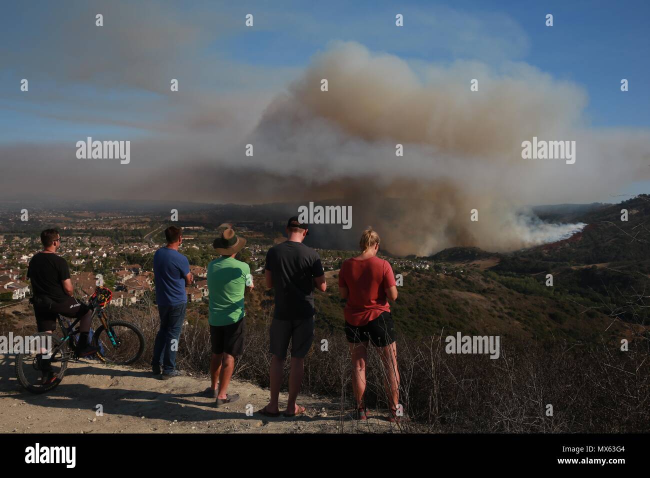 Jun 2, 2018 Aliso Viejo, California, U.S. Residents watch a brush