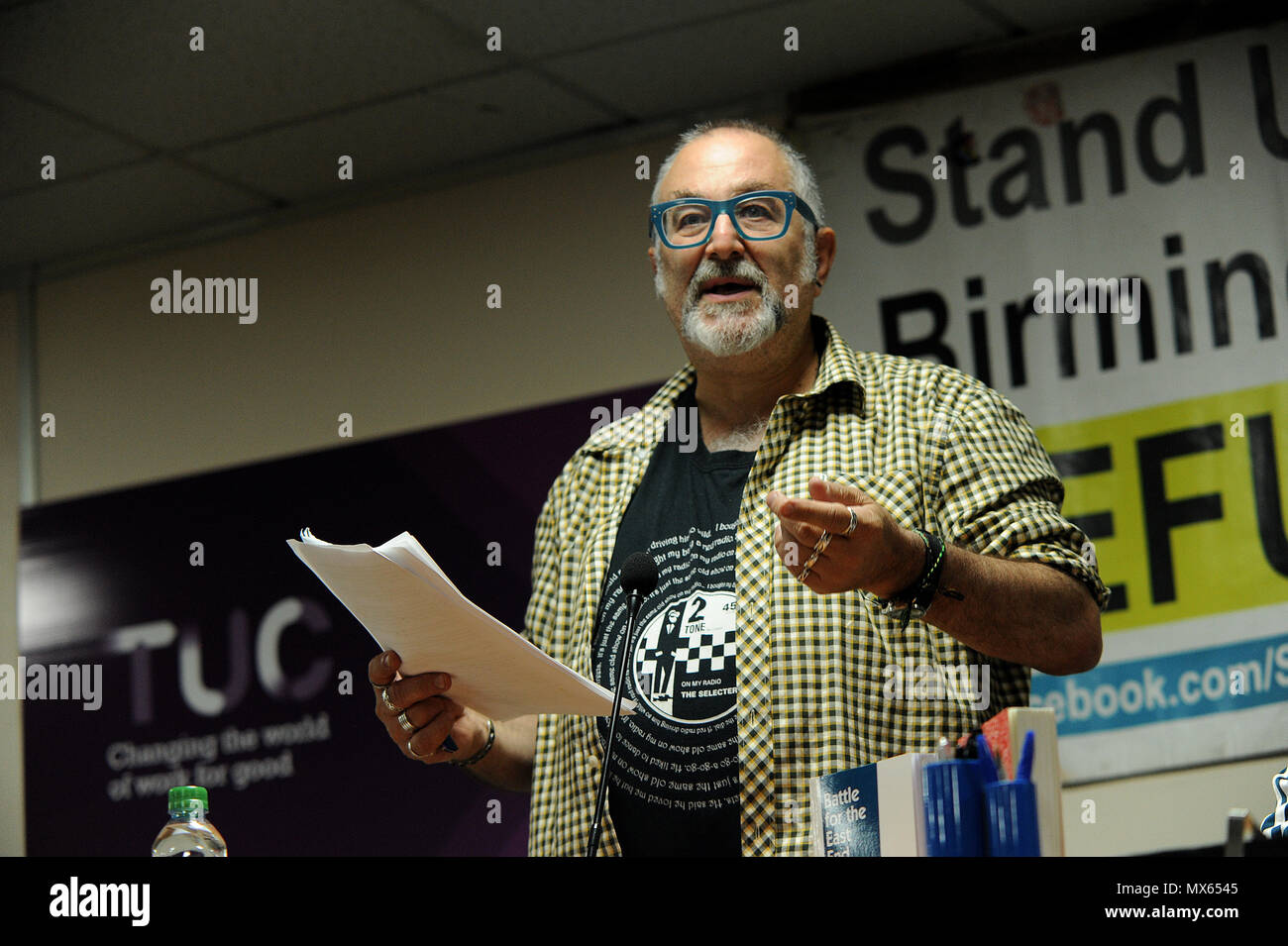 Birmingham, England. 2nd June, 2018.  David Rosenberg, author and member of the Jewish Socialist Group, delivers his speech to the 'The rise of the far right: anti-semitism and Islamaphobia in Europe' workshop, at the Midlands TUC and Stand Up to Racism regional summit, 'Confronting the Rise in Racism', at the Midlands TUC Offices. Kevin Hayes/Alamy Live News Stock Photo