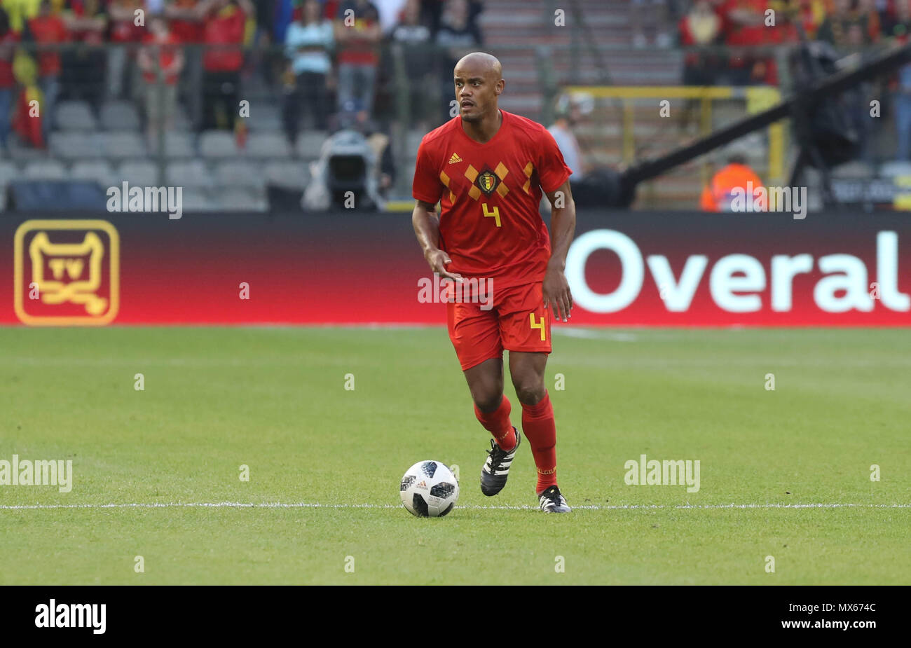 Brussels, Belgium. 2nd Jun, 2018. Vincent Kompany (Belgium) during the 2018 FIFA Friendly Game football match between Belgium and Portugal on June 2, 2018 at the King Baudouin Stadium in Brussels, Belgium - Photo Laurent Lairys / DPPI Credit: Laurent Lairys/Agence Locevaphotos/Alamy Live News Stock Photo