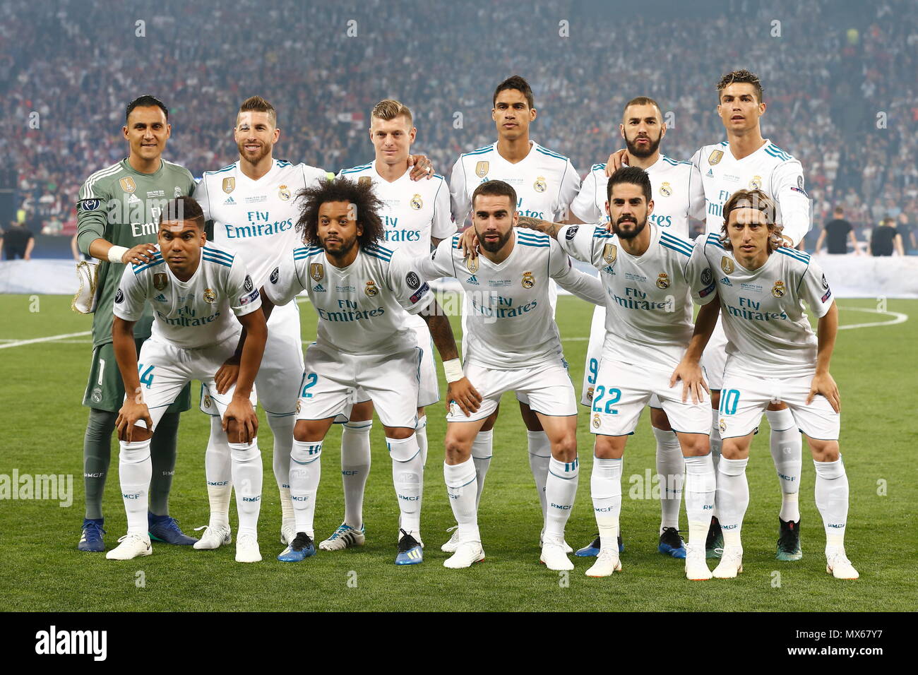 Real Madrid team group line-up (Real), MAY 26, 2018 - Football / Soccer :  UEFA Champions League Final match between Real Madrid CF 3-1 Liverpool FC  at the NSC Olimpiyskyi in Kiev,