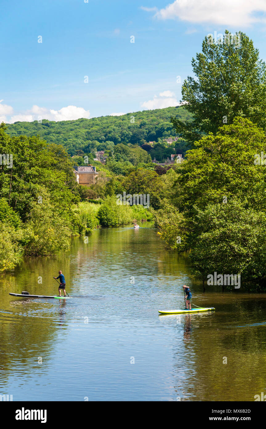 Batheaston, Somerset, UK weather. 3rd June 2018. People enjoying the