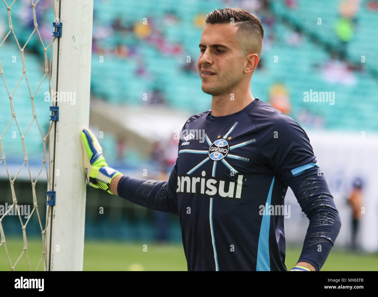 Salvador, Brazil. 03rd June, 2018. Marcelo Grohe goalkeeper of Grêmio during the game between Bahia and Grêmio, held on Sunday (03) in a game valid for the 9th round of the Brazilian Championship. At the Fonte Nova Arena in Salvador, BA. Credit: Tiago Caldas/FotoArena/Alamy Live News Stock Photo