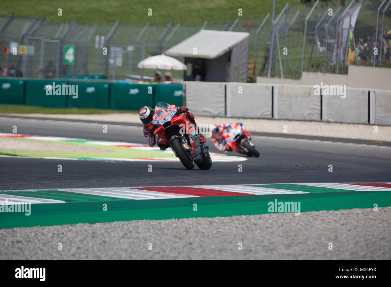 Scarperia, Italy. 3rd Jun, 2018. 99Jorge LORENZOSPADucati TeamDucati during Race MotoGP  at the Mugello International Cuircuit for the sixth round of MotoGP World Championship Gran Premio d'Italia Oakley on June 3, 2018 in Scarperia, Italy Credit: Fabio Averna/Alamy Live News Stock Photo