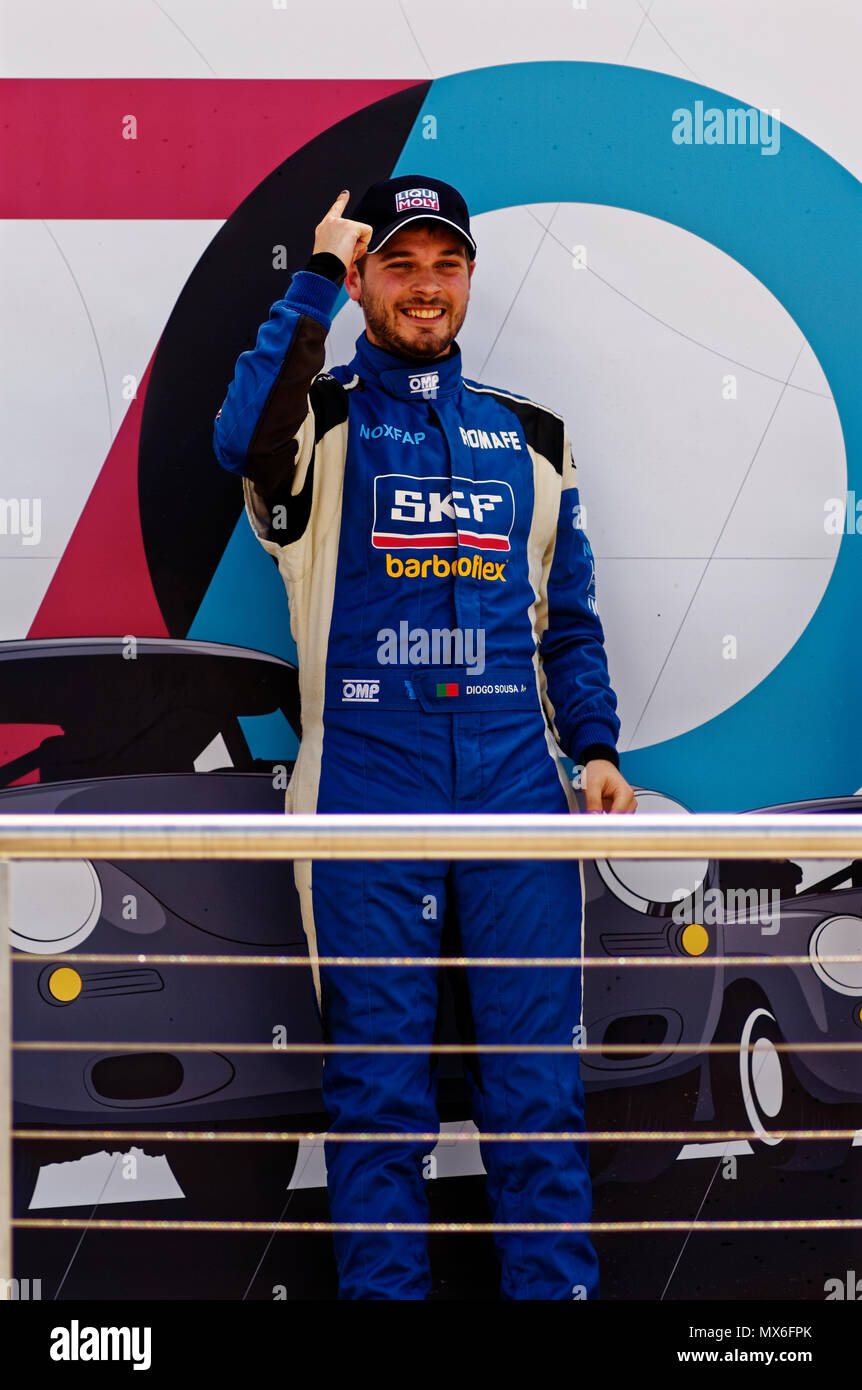 Madrid, Spain - June 02-03, 2018: Podium in the Jarama Racing Circuit ...