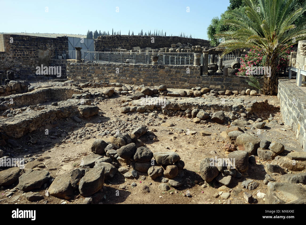 CAPERNAUM, ISRAEL - CIRCA MAY 2018 Ruins of ancient town Stock Photo