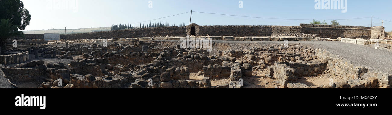 CAPERNAUM, ISRAEL - CIRCA MAY 2018 Ruins of ancient town Stock Photo