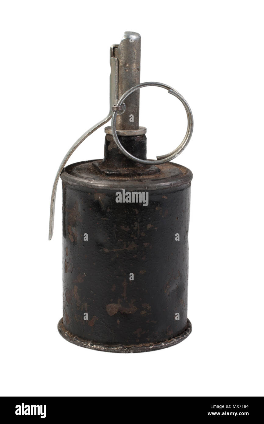 hand grenade isolated on a white background Stock Photo - Alamy
