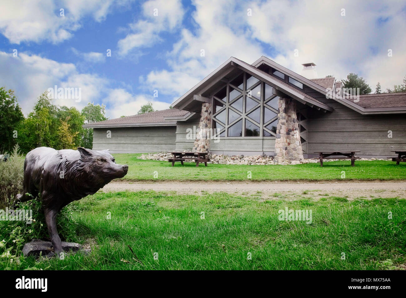 The world renouned International Wolf Center in Ely, Minnesota Stock