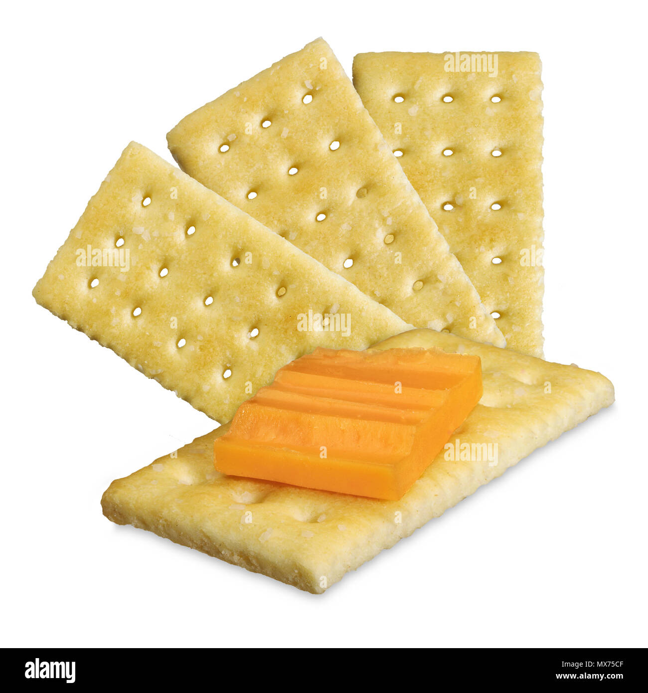 Stack crackers cheese spread Cut Out Stock Images & Pictures Alamy