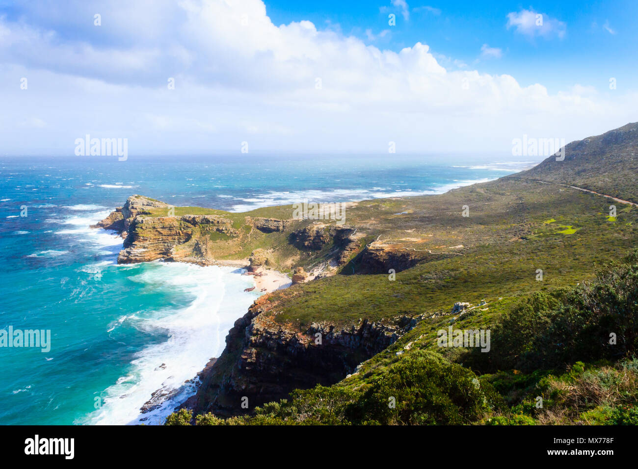 View of Cape of Good Hope South Africa. African landmark. Navigation 