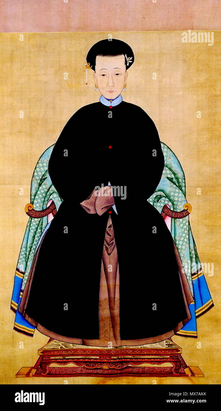. Portrait of an Imperial Consort of the Qing Dynasty Kangxi Emperor ...