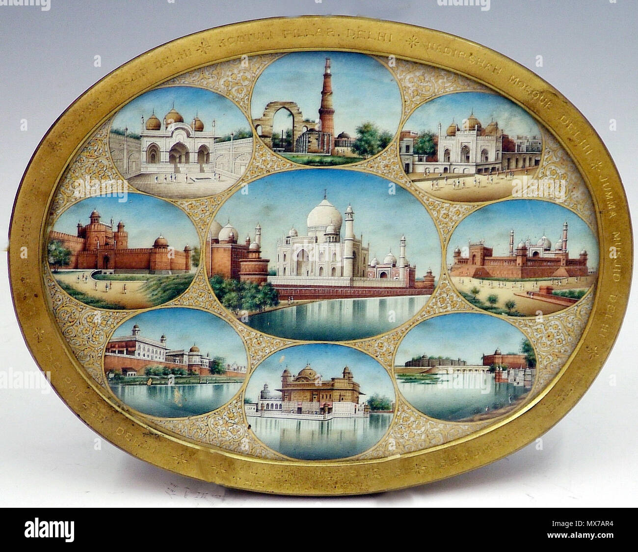 Gilt Framed Painting On Ivory From India - 19th Century Gilt Framed Painting On Ivory From India - 19th Century
