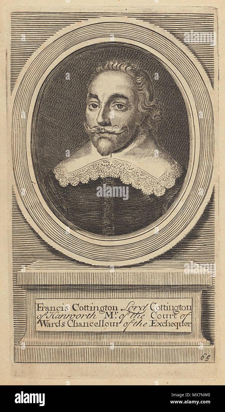 . Francis Cottington, 1st Baron Cottington (c1579-1652) . Contemporary portrait. Unknown 376 LordCottington Stock Photo