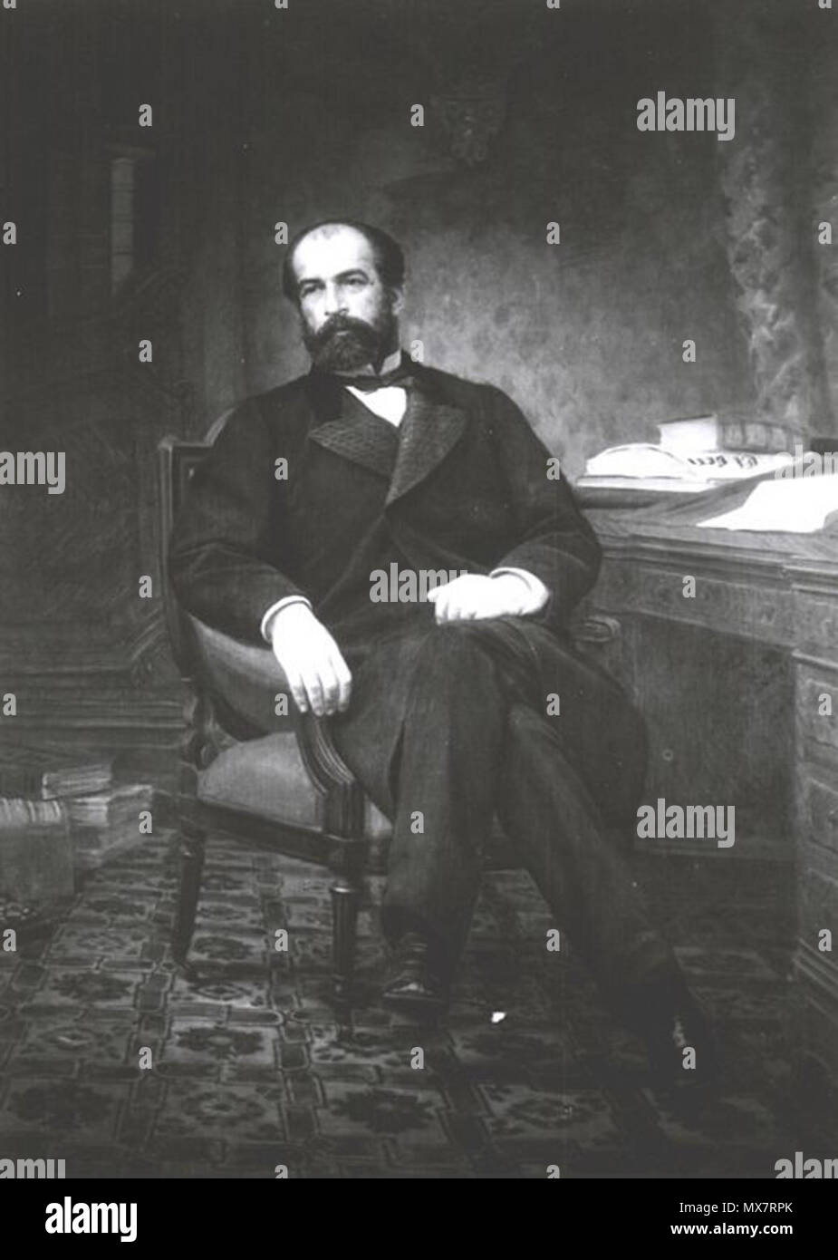 . Español: Federico Errázuriz Zañartu, 1825-1877 . 19th century. Desconocido en Biblioteca Nacional 195 F.Errazuriz Z Stock Photo