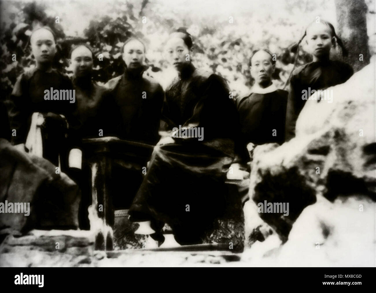 . Photograph of the Qing Dynasty Empress Longyu . 1900s. Court ...