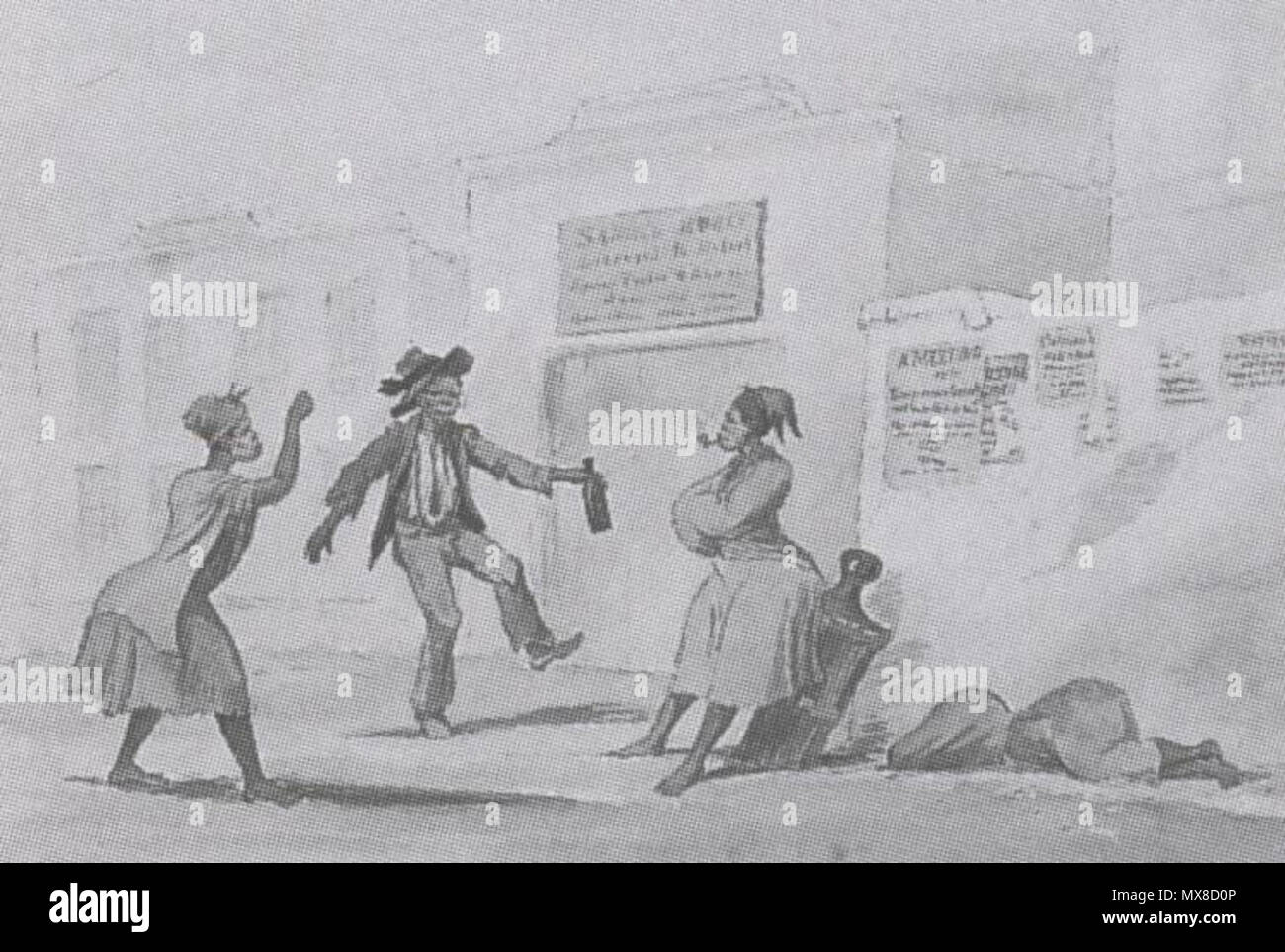 . English: A group of inebriated homeless people in Cape Town. Drawn by Charles Bell the anti-alcohol campaigner. Cape Colony. 1839.   Charles Bell  (1774–1842)       Alternative names Signe de Charles Bell; Bell's Law; Bell-Magendie law; Bell-Magendie's Law; Batas na Bell at Magendie; Gat Charles Bell; Batas ni Charles Bell; Bell Law; Ginoong Charles Bell; Batas Charles Bell; Batas Bell at Magendie; G. Charles Bell; Law of Bell and Magendie; Sir Charles Bell; Batas na Bell-Magendie; Batas Bell Magendie; Batas Bell-Magendie; Bell; Sir Bell  Description British anatomist, neuroscientist, surgeo Stock Photo
