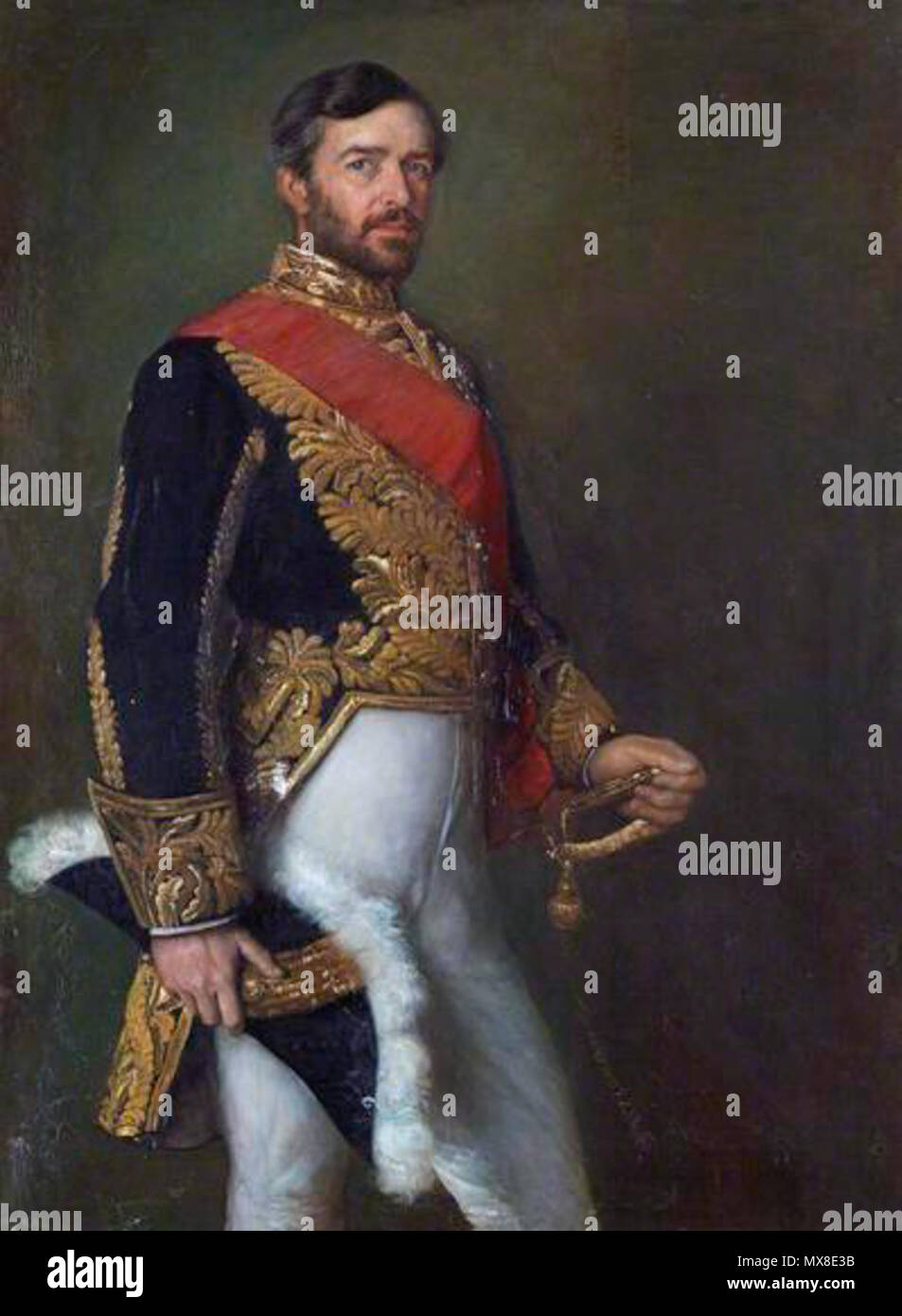 .  English: Sir Edward Malet (1837–1908), GCB, GCMG, PC by unknown artist Oil on canvas, 136 x 101.5 cm Collection: Dillington House . 15 August 2013, 20:29:24. unknown artist 180 Edward malet Stock Photo