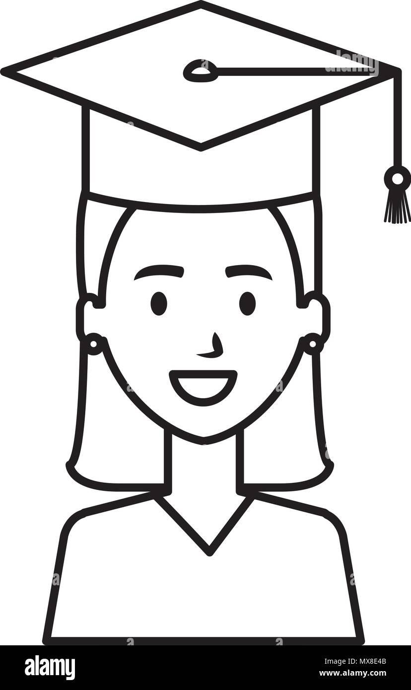 woman student graduating with uniform Stock Vector Image & Art - Alamy