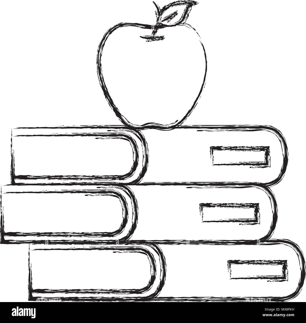 School Apple Clip Art Black And White