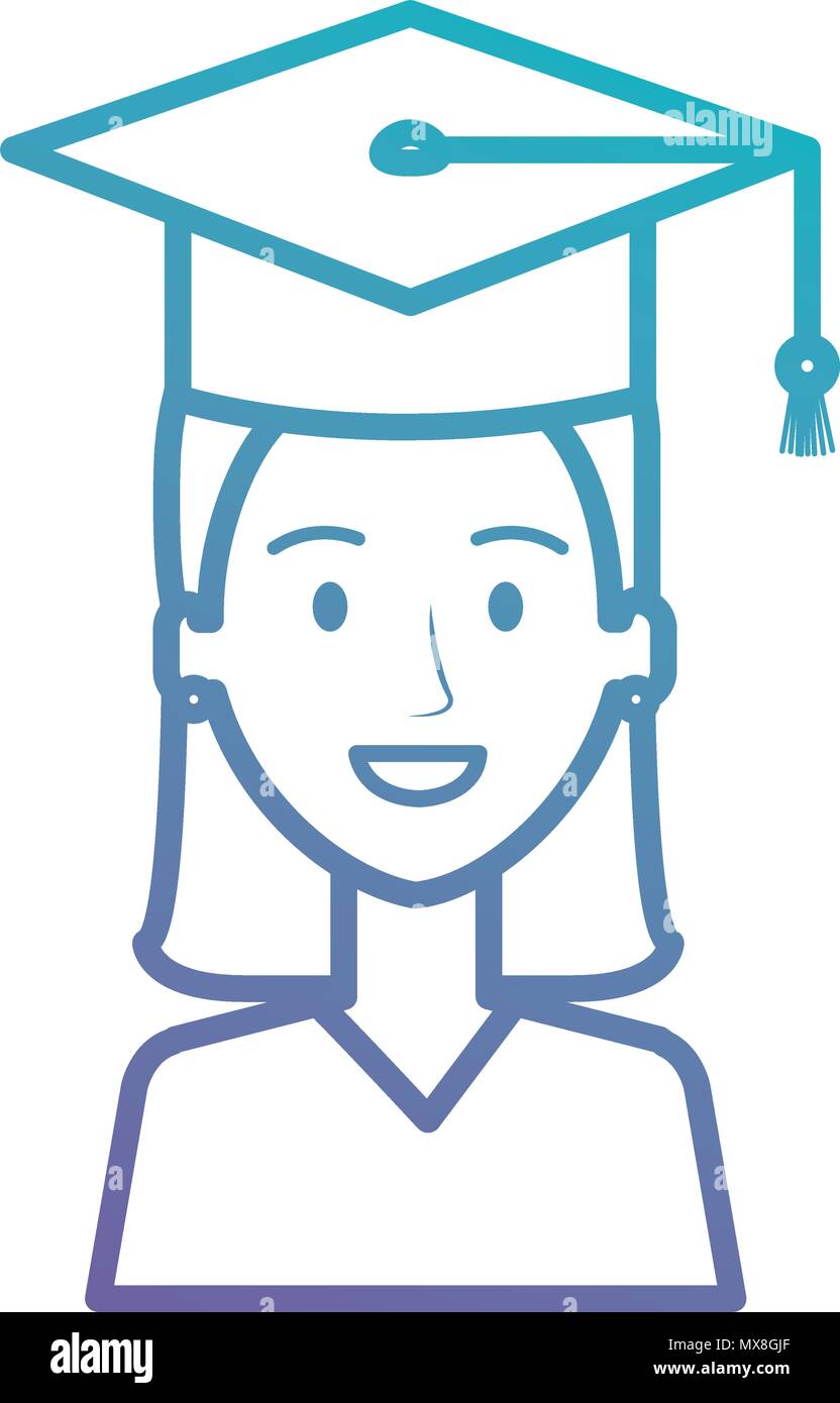 woman student graduating with uniform Stock Vector Image & Art - Alamy