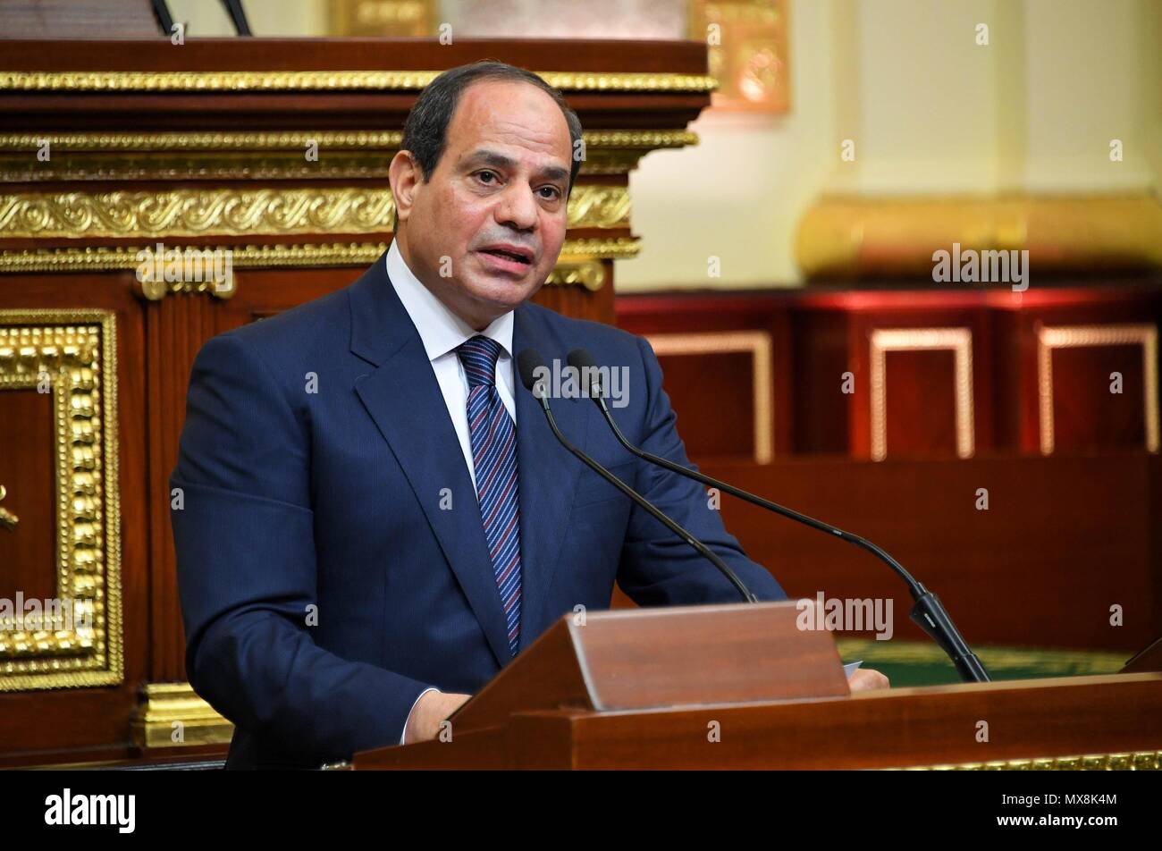 Cairo, Egypt 2 June 2018 Egyptian President Abdel Fattah ElSisi