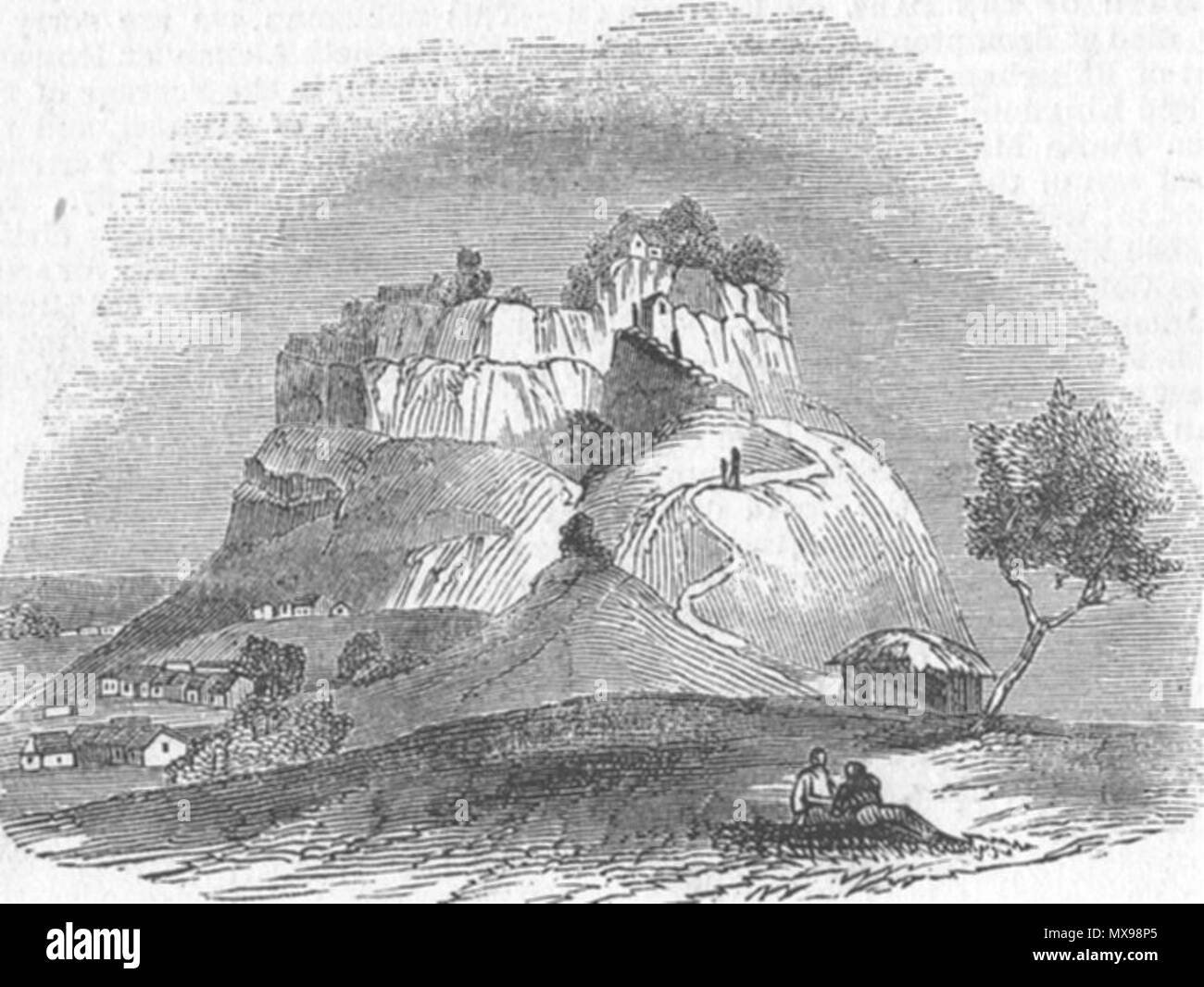 . English: 'First Sikh War: Western Gate of Powanghur' . 1845 ...
