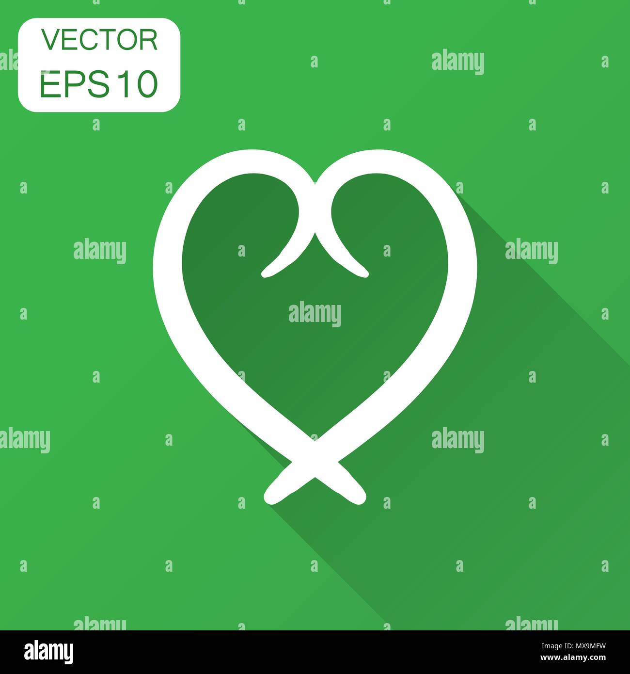 Hand drawn hearts vector icon. Love sketch doodle heart illustration ...