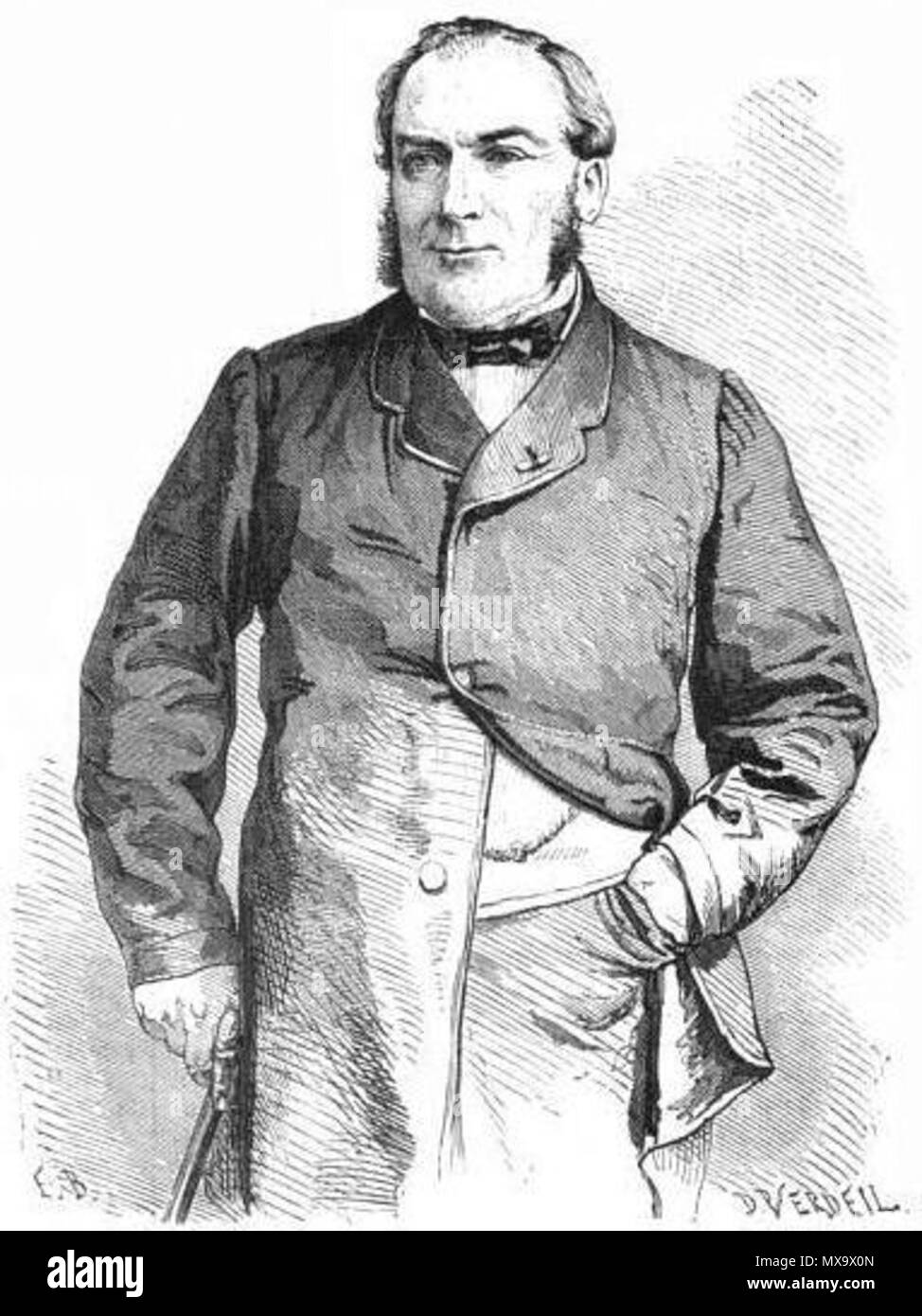 . 'M. Gressier, avocat, député au Corps législatif, nommé ministre des Travaux publics.' . 1868. Verdeil, d'après une photographie de Franck 255 Gressier Stock Photo