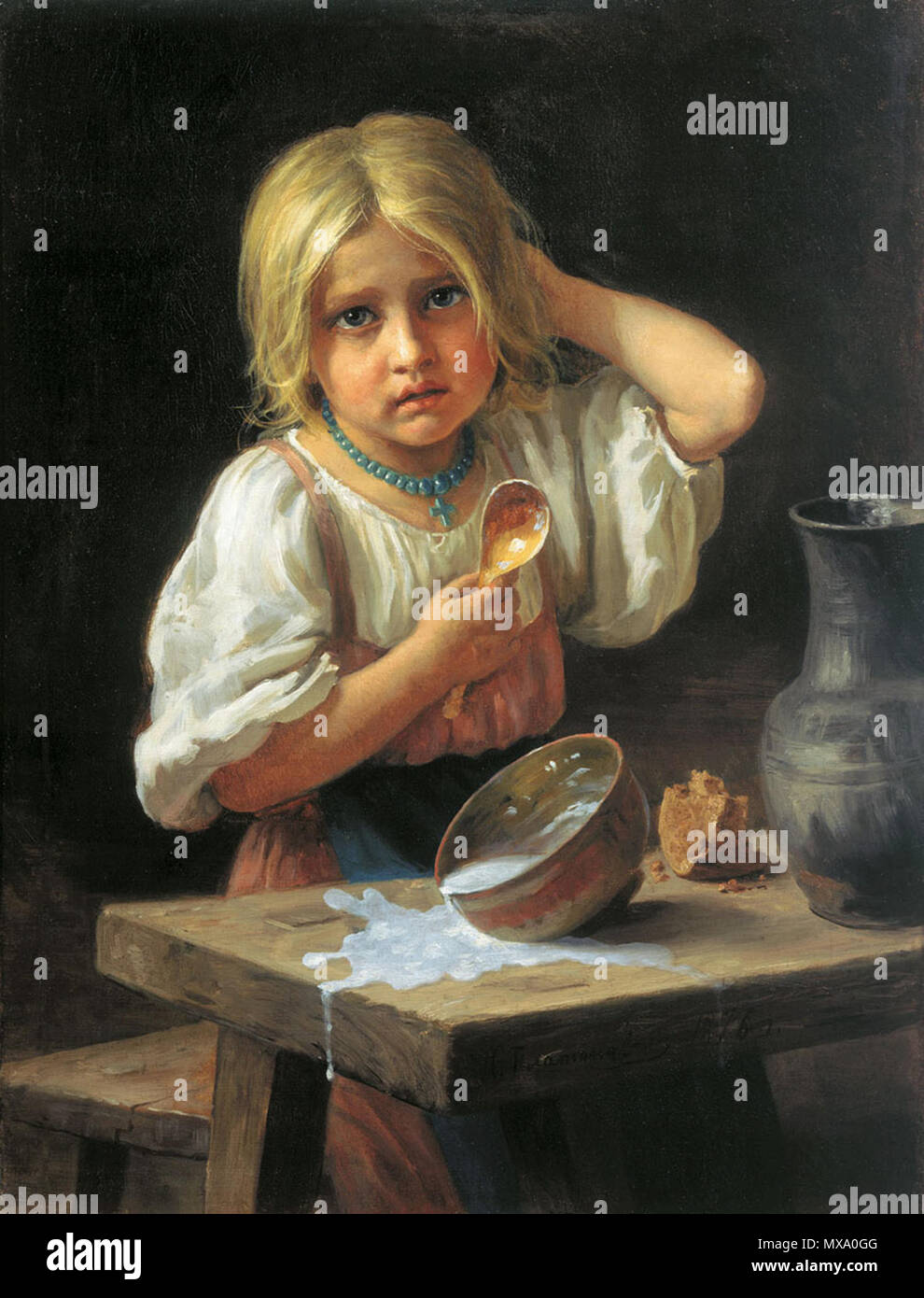 . English Hariton Platonov. Peasant Girl (Spilled Milk, 1876) . 1876