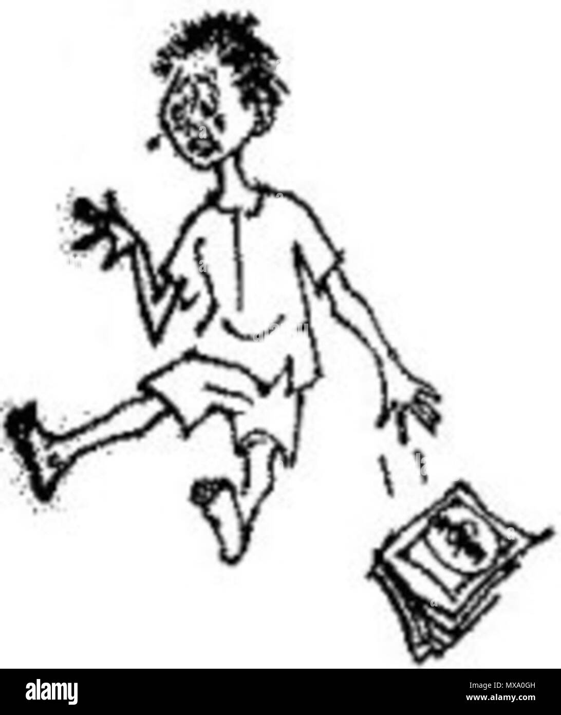 . Cartoon by Sukumar Ray. . Sukumar Ray / সুকুমার রায় 267 Harishebishad Stock Photo