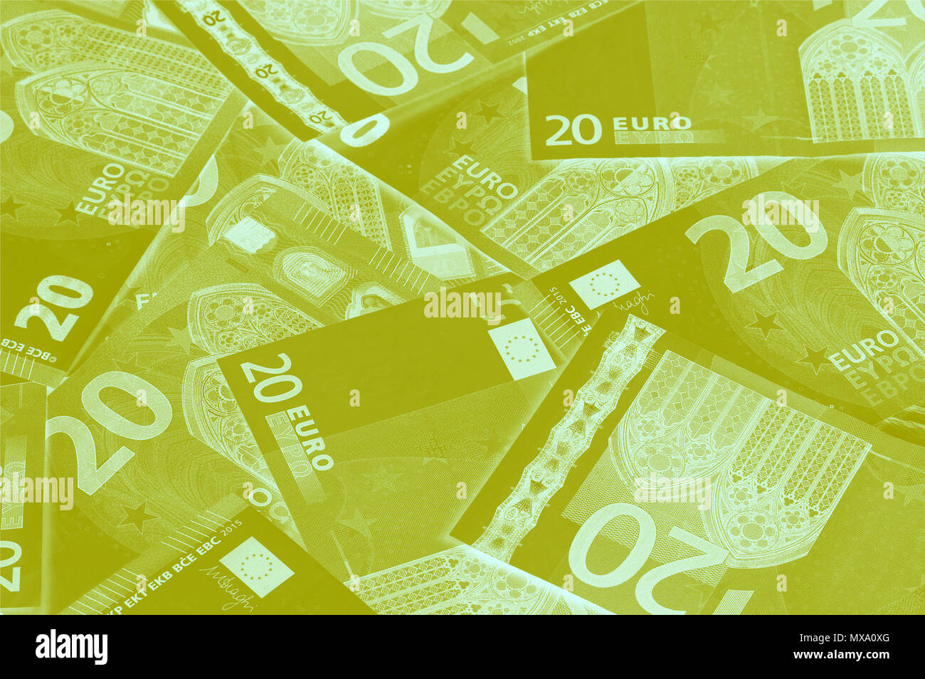 Denumeration Euro money of different denominations duotone abstract background Stock ...