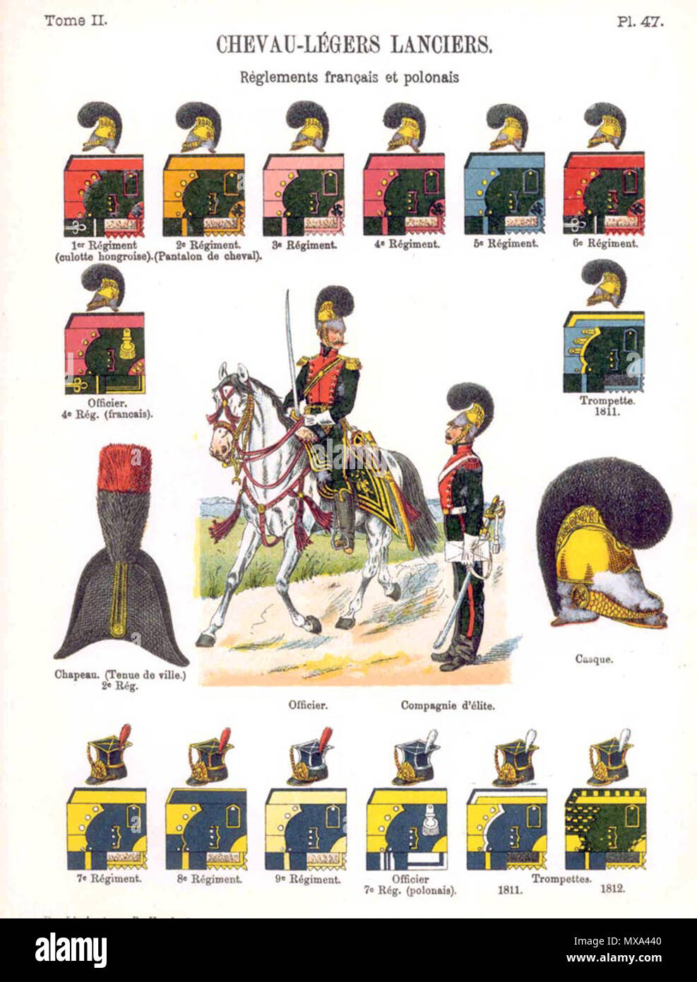 chevau-léger lancier du 5e régiment de lanciers 1812 - 1814 Stock Photo