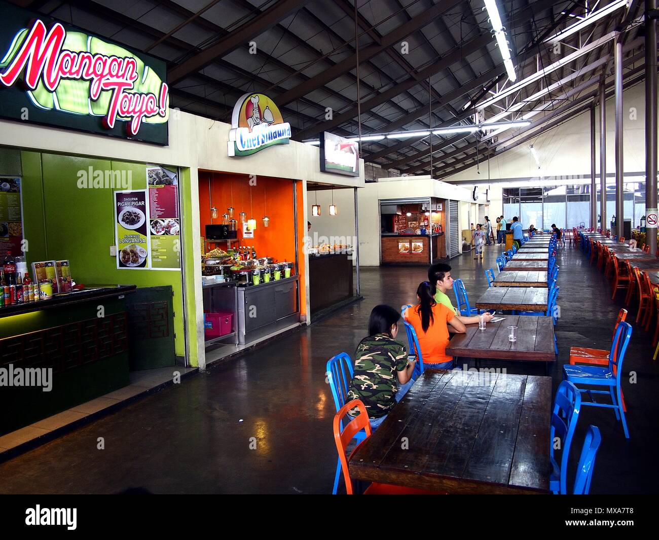 PASIG CITY, PHILIPPINES MAY 27, 2018 Food stalls at the Food Village