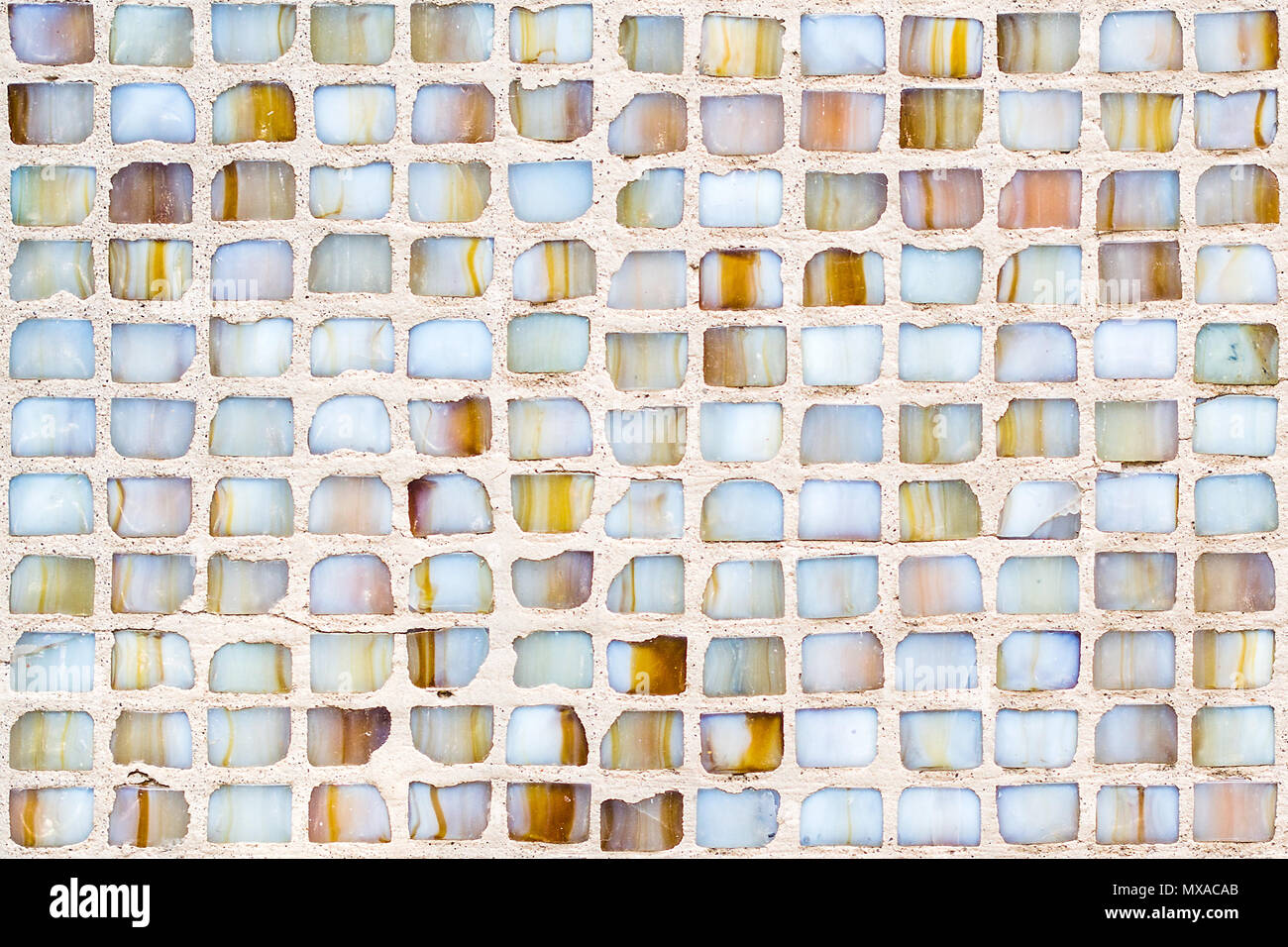 old grey mosaic background with many irregular rectangles Stock Photo