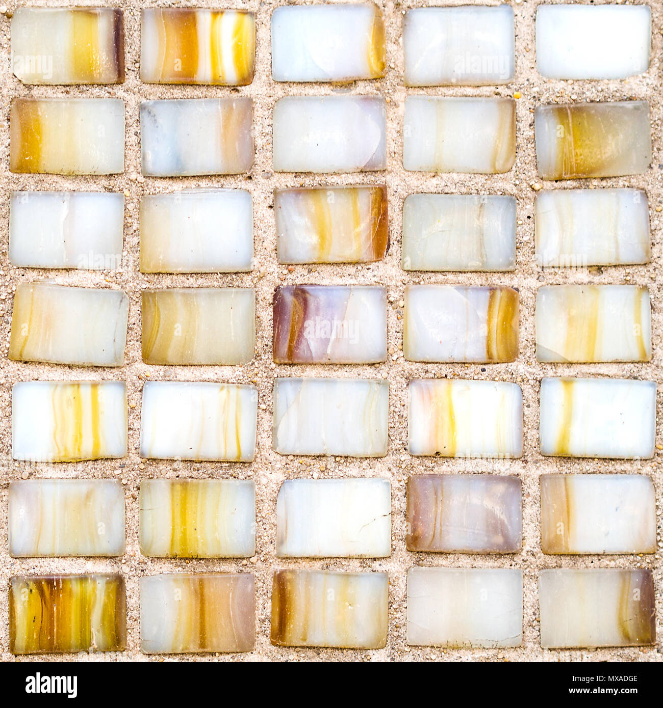old grey mosaic background with many irregular rectangles Stock Photo