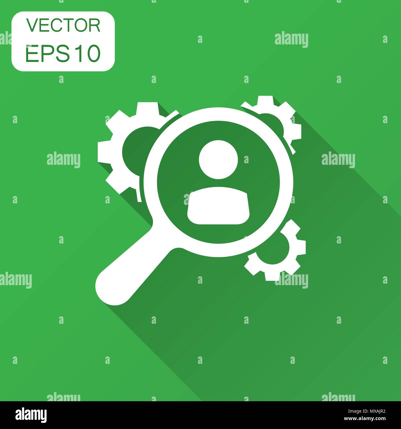 Human resources, recruitment, HR management vector icon in flat style ...