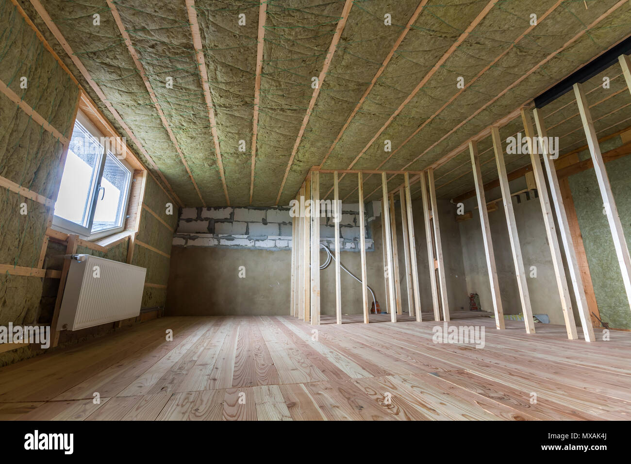 Construction And Renovation Of Big Light Spacious Empty Room With