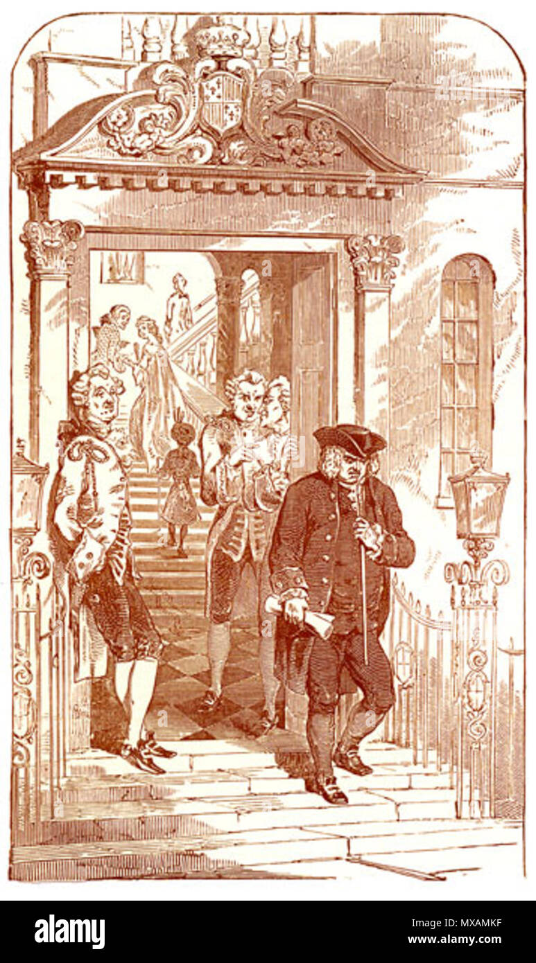 . Samuel Johnson leaving Lord Chesterfield's . 1870. H. K. Browne and James Godwin 294 Illo 8 Stock Photo