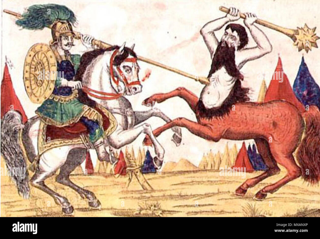 Polkan . Bova Korolevich fighting Polkan (a centaur-like creature). Russian ...