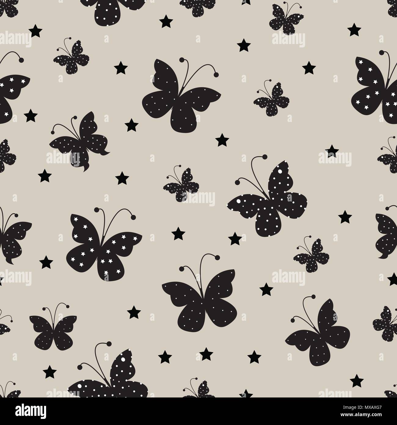 Abstract butterfly seamless pattern background. Childish handmade craft for  design card, wallpaper, album, scrapbook, holiday wrapping paper, textile  Stock Vector Image & Art - Alamy