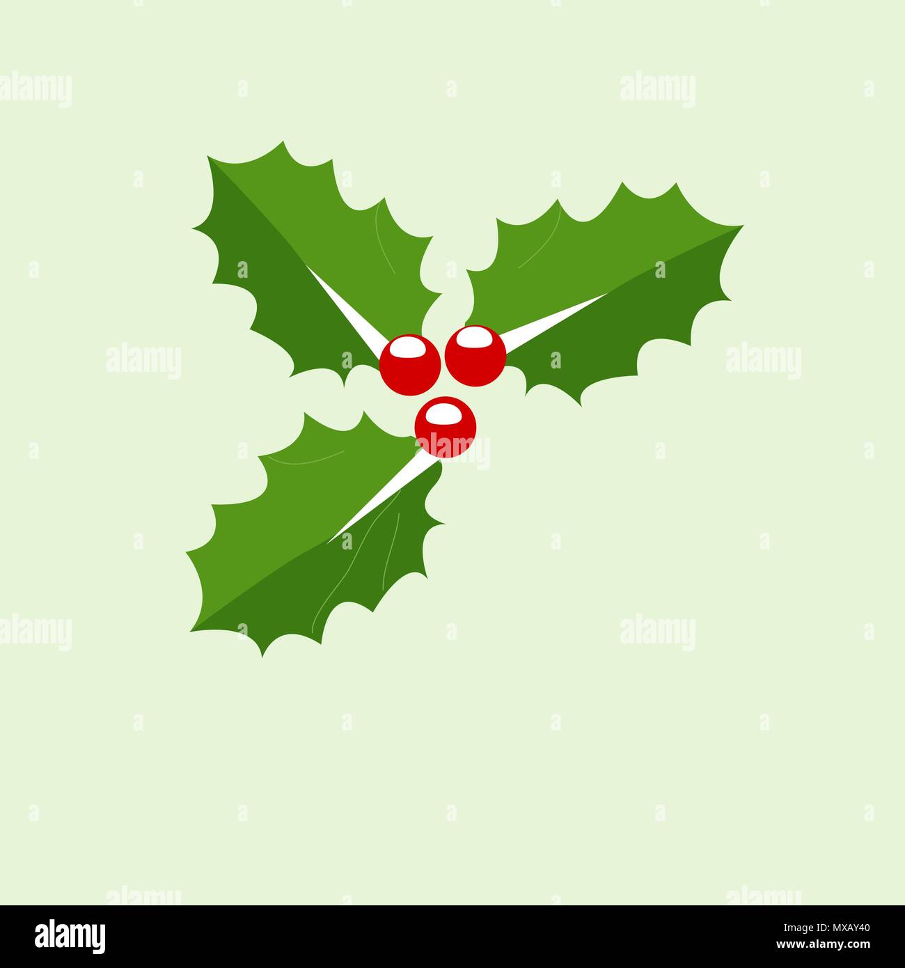 Holly berry icon. Christmas symbol vector illustration EPS 10 Stock ...