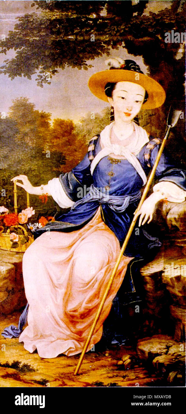 . POrtrait of Consort Rong aka. the 'Fragrant Consort' dressed in ...