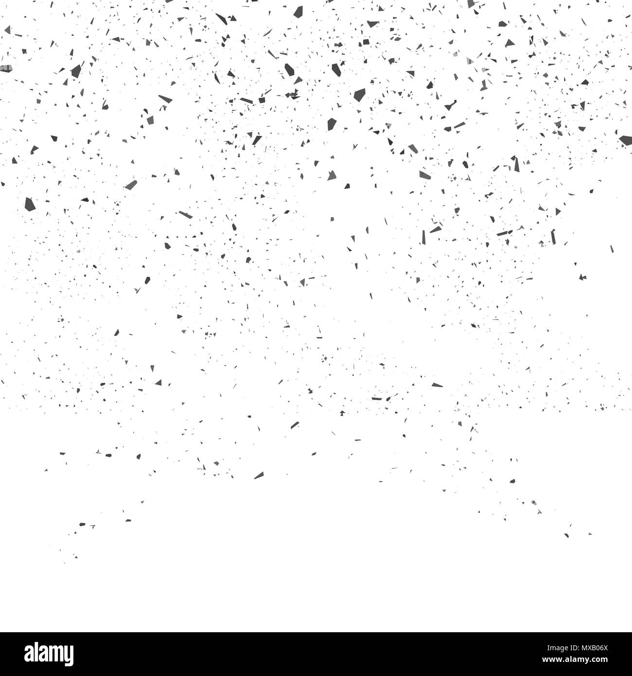 Grey Confetti Seamless Pattern on White Background. Set of Particles