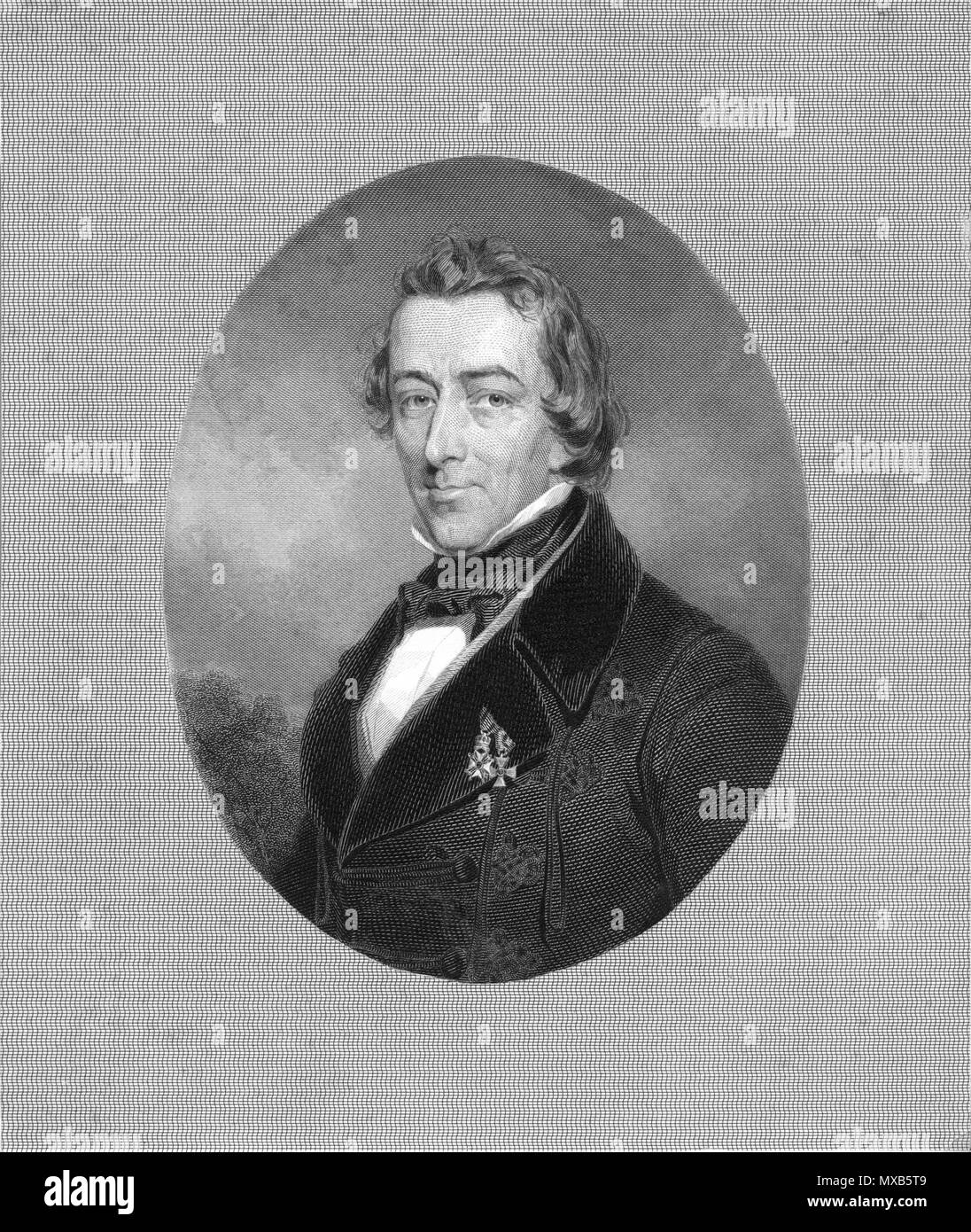 . Français : portrait gravé . Unknown date. Willem Steelink 305 Jacob van Lennep (1802-1868) Stock Photo